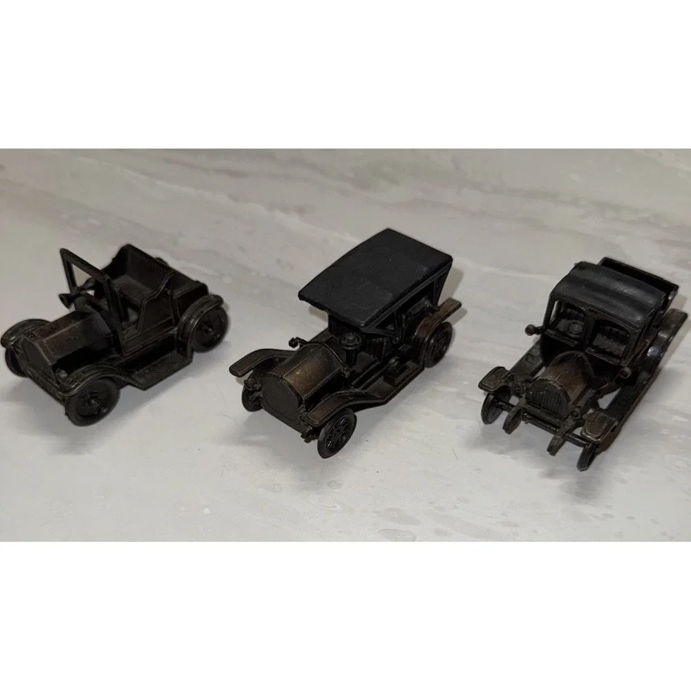 Simplex Metal Antique Car Pencil Sharpeners ~ Model Lot Of 3